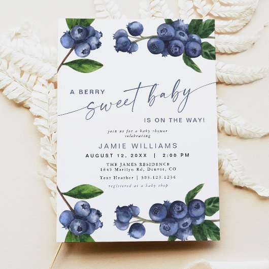 Invitation Baby Shower Bleuets Bébé Douce Bébé