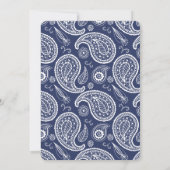 Invitation Baby shower Blue American Bandana (Dos)