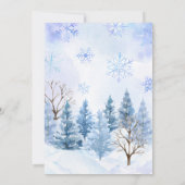 Invitation Baby shower Blue Arctic Animaux (Dos)