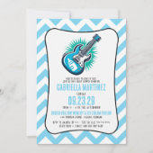 Invitation Baby shower Blue Baby Rock (Devant)