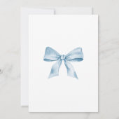 Invitation Baby shower Blue Bow Espresso Martini (Dos)