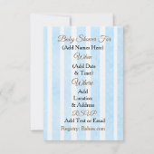 Invitation Baby shower Blue Boy Baby et Teddy Bear (Dos)