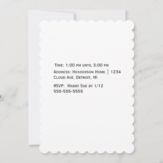 Invitation Baby shower Blue Boy Bear (Dos)