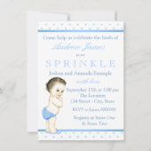 Invitation Baby shower Blue Boy Sprinkl (Dos)