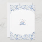 Invitation Baby shower Blue Chinoiserie Tea Party (Dos)