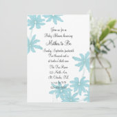 Invitation Baby shower Blue Daisies (Debout devant)