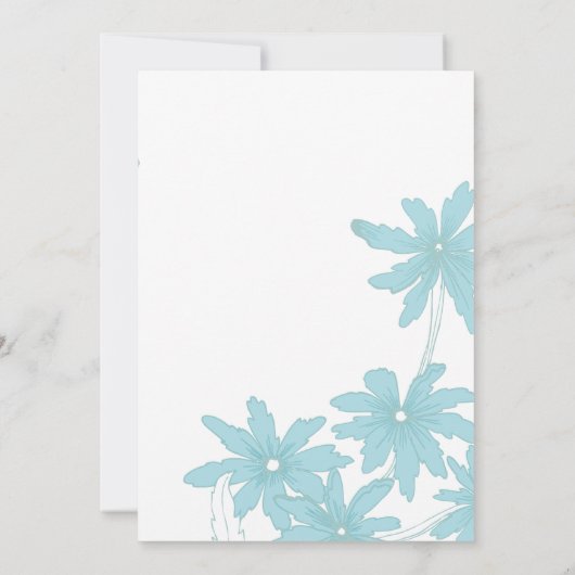 Invitation Baby shower Blue Daisies (Dos)