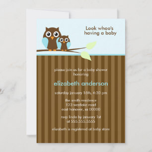 Invitation Baby shower {blue} de Maman et Baby Owl