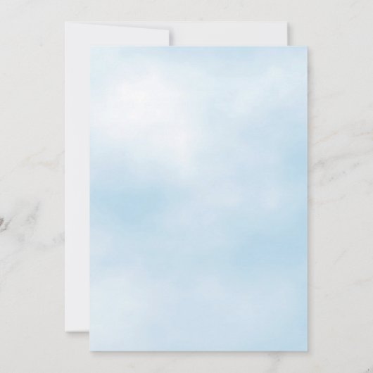 Invitation Baby shower Blue Elephant (Dos)