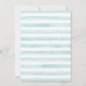 Invitation Baby shower Blue Elephant Invitation, garçon (Dos)