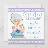 Invitation Baby shower Blue Grand-mère (Devant)