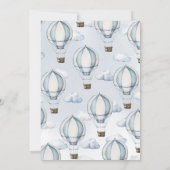 Invitation Baby shower Blue Hot Air Balloon (Dos)
