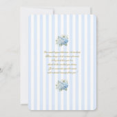 Invitation Baby shower Blue Hydrangea (Dos)
