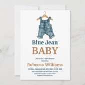 Invitation Baby shower Blue Jean Baby Boy Denim (Devant)