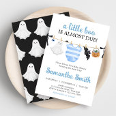 Invitation Baby shower Blue Little Boo