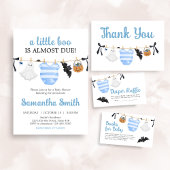 Invitation Baby shower Blue Little Boo