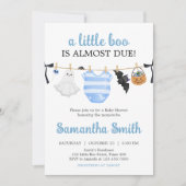 Invitation Baby shower Blue Little Boo (Devant)