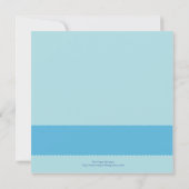 Invitation Baby shower Blue Little Feet pour bébé garçon (Dos)