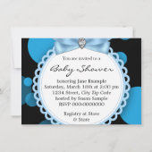 Invitation Baby shower Blue Monkey (Dos)