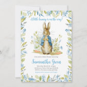 Invitation Baby shower Blue Peter Rabbit (Devant)