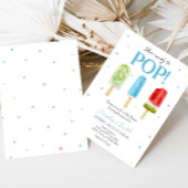 Invitation Baby shower Blue Popsicle