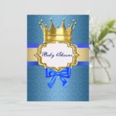 Invitation Baby shower Blue Prince (Debout devant)