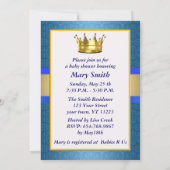 Invitation Baby shower Blue Prince (Dos)