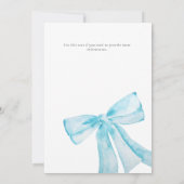 Invitation BABY SHOWER BLUE RIBBON GARY (Dos)