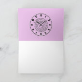 Invitation Baby shower Blue Rose Boy Girl Note Card (Intérieur)