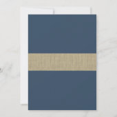 Invitation Baby shower Blue Stripes Navy (Devant)