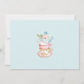 Invitation Baby shower Blue Tea Party (Dos)