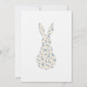 Invitation Baby shower Blue toile (Dos)