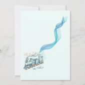 Invitation Baby shower Blue Train Oh Boy (Dos)