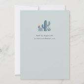 Invitation Baby shower Blue Western Desert Cactus (Dos)
