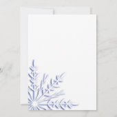 Invitation Baby shower Blue Winter Snowflakes (Dos)