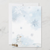 Invitation Baby shower Blue Winter Wonderland (Dos)