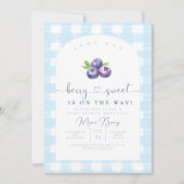 Invitation baby shower Blueberry (Devant)