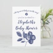 Invitation Baby shower Blueberry (Debout devant)