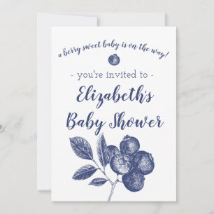 Invitation Baby shower Blueberry