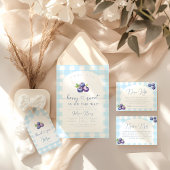 Invitation baby shower Blueberry