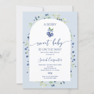 Invitation Baby shower Blueberry