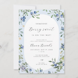Invitation Baby shower Blueberry Berry Sweet