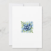 Invitation Baby shower Blueberry & Blue Flowers (Dos)