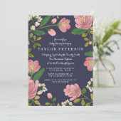 Invitation Baby shower Blush Bouquet (Debout devant)
