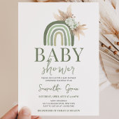 Invitation Baby Shower Bohème Arc-en-Ciel