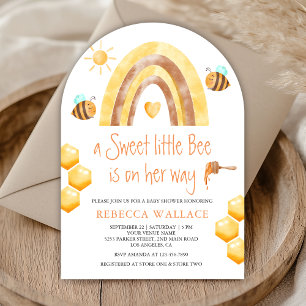 Invitation Baby Shower Bohème Arc-en-Ciel Petite Abeille Mign