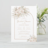 Invitation Baby Shower Bohème Chic (Debout devant)