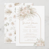 Invitation Baby Shower Bohème Chic (Devant / Derrière)