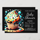 Invitation Baby shower Bohême Custom Muffin Boy en ligne (Devant / Derrière)