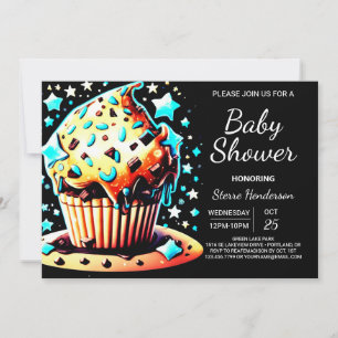 Invitation Baby shower Bohême Custom Muffin Boy en ligne